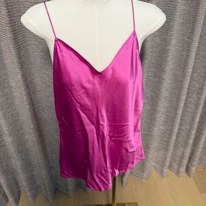 Paige 100% Silk Cami – Fuchsia (XS)